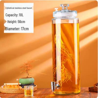 ZISIZ Glass Home Brew Jar with Spigot