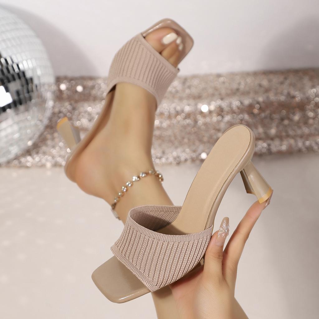 Women Sandals Luxury Summer Outdoor Slippers Trend Casual Women Shoes Open Toe Soft High Heels Mules Sandals Sandalias De Mujer