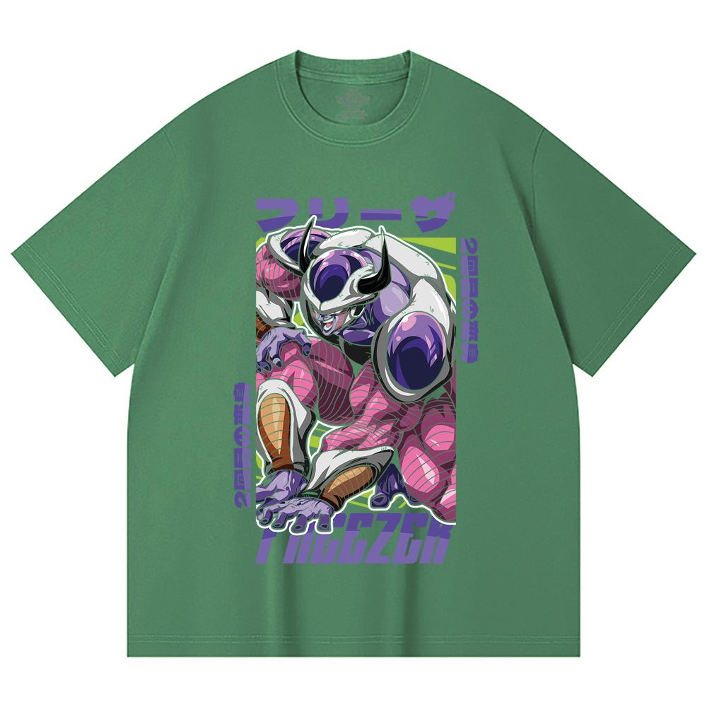 230 g/m² 100% bavlna Dragon Ball V72 Král Cold Potisk Unisex T-shirt z těžké bavlny