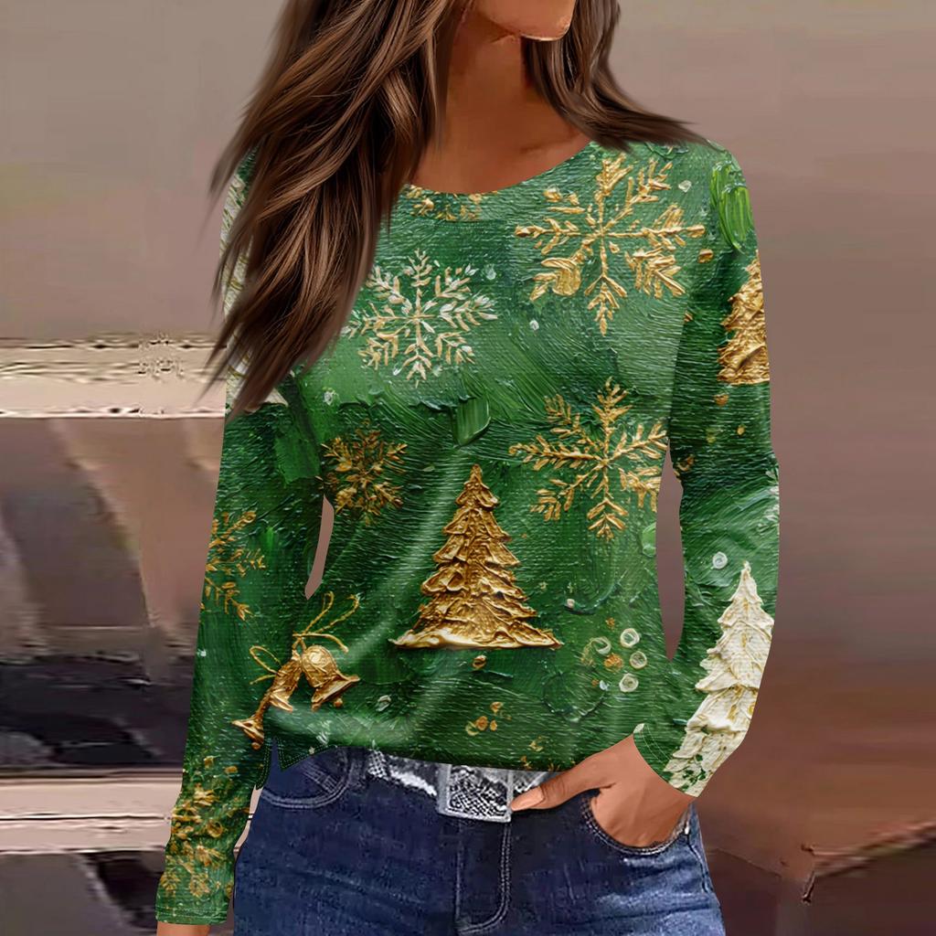 Womens's Fashion Casual Halloween Print V-neck Mid Length Pocket 3/4 Sleeve Top