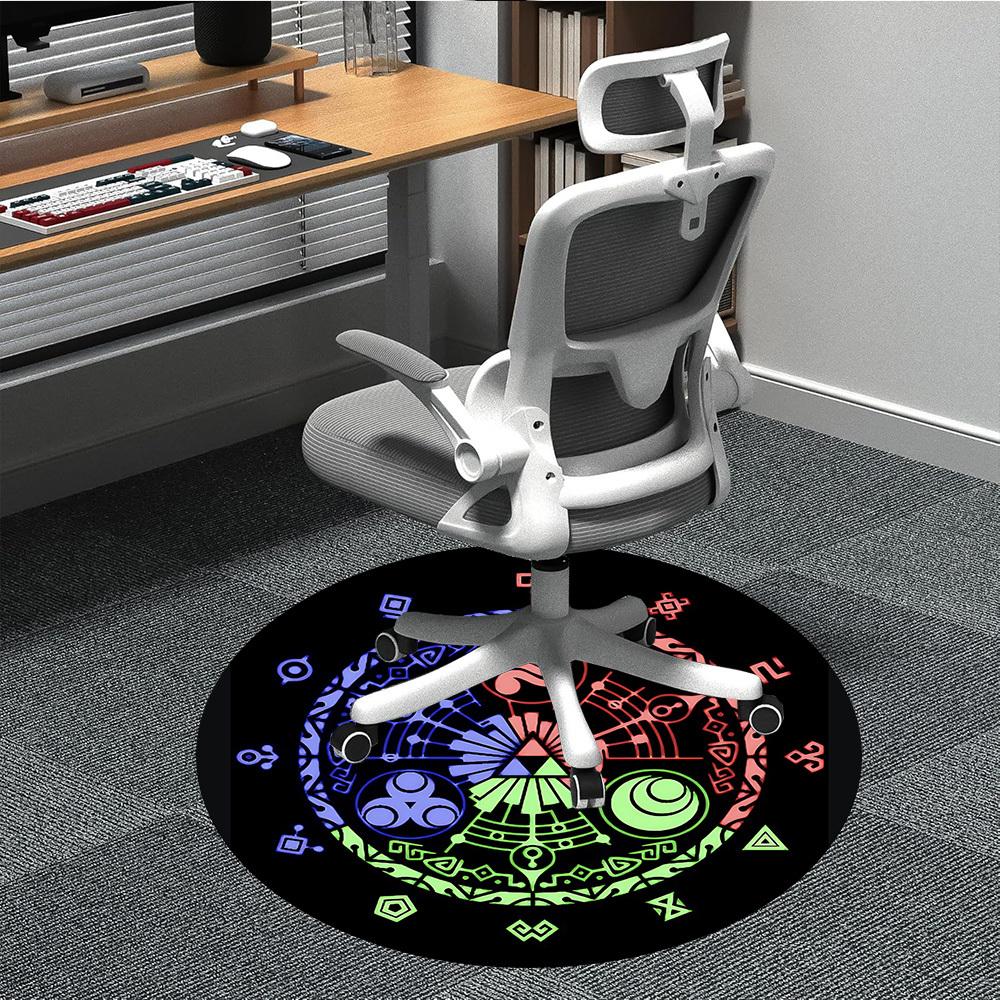 1pc Legend of Office Round Area Rug, Indoor Mat Suitable For Office, Under Office Chairs Bedroom Living Room Home Decor  a0908167