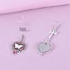 Qifu European & American Antique Silver Cross Heart Butterfly Gemstone Earrings