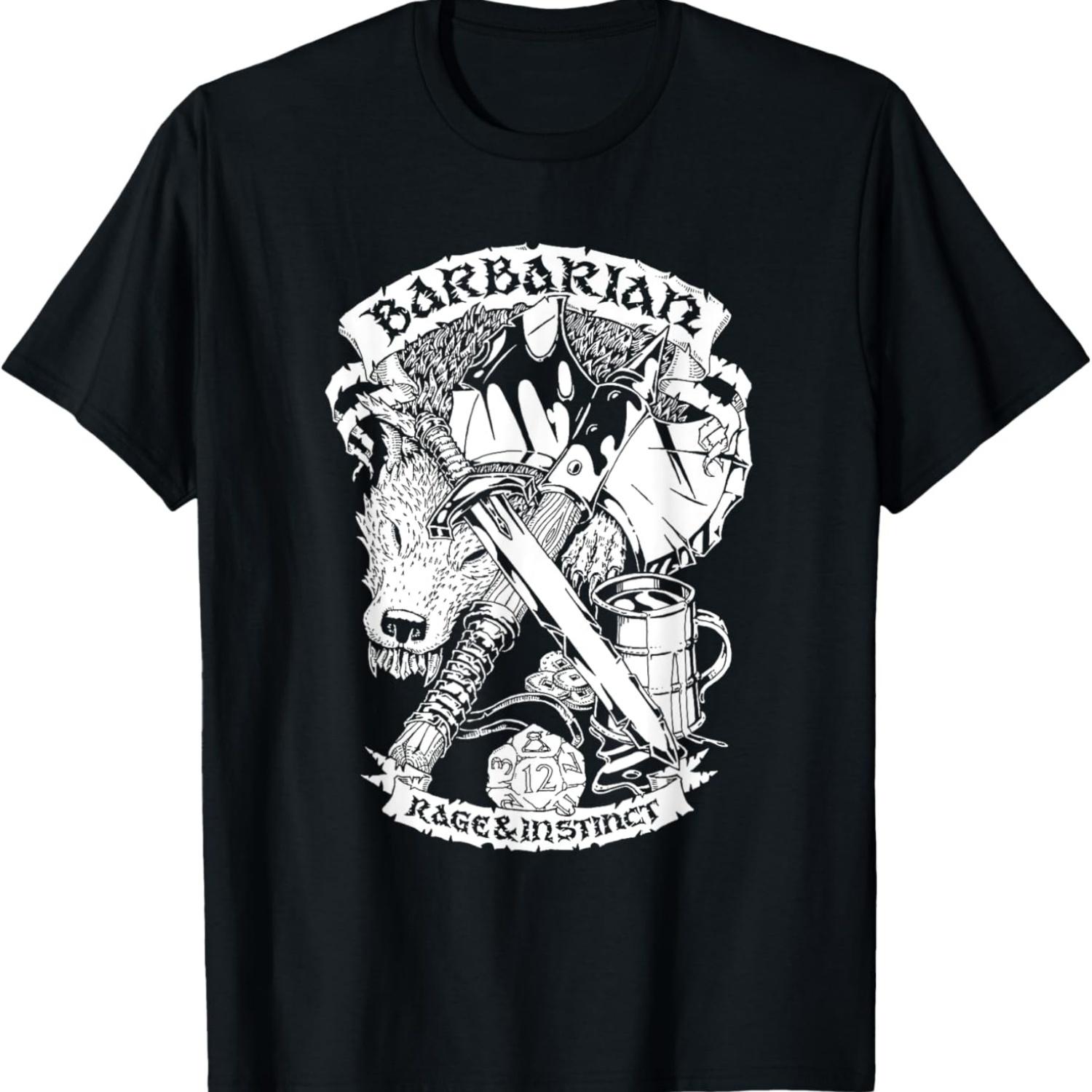 

Fantasy RPG T-Shirt - Barbarian T-Shirt S чёрный