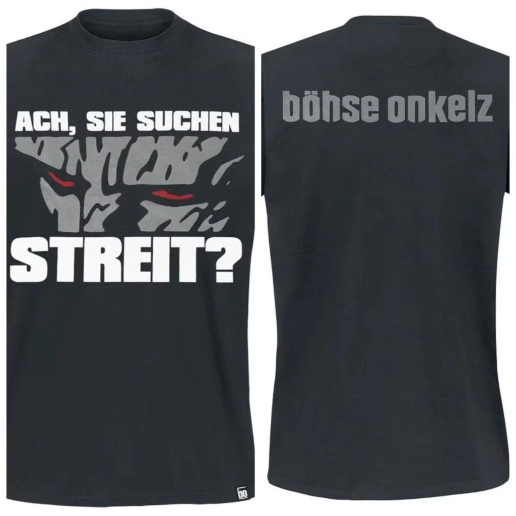 Hot Sale  Y2k Casual Cotton Tees Gehasst Verdammt Vergöttert II Peripheral Oversized Tops Böhse Onkelz 40 Year Streetwear Casual Clothing Tee Top