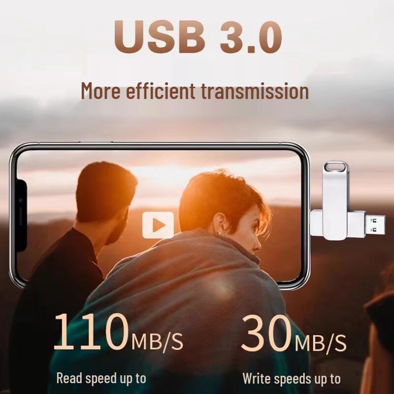 OLOEY Dual-Interface USB & Type-C Metal Flash Drive