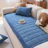 1PC Simple Style Corn Fleece Quilted Sofa Cover New Autumn Winter High Gram Weight Seat Cushion Thick Warm Non-slip Sofa Cover