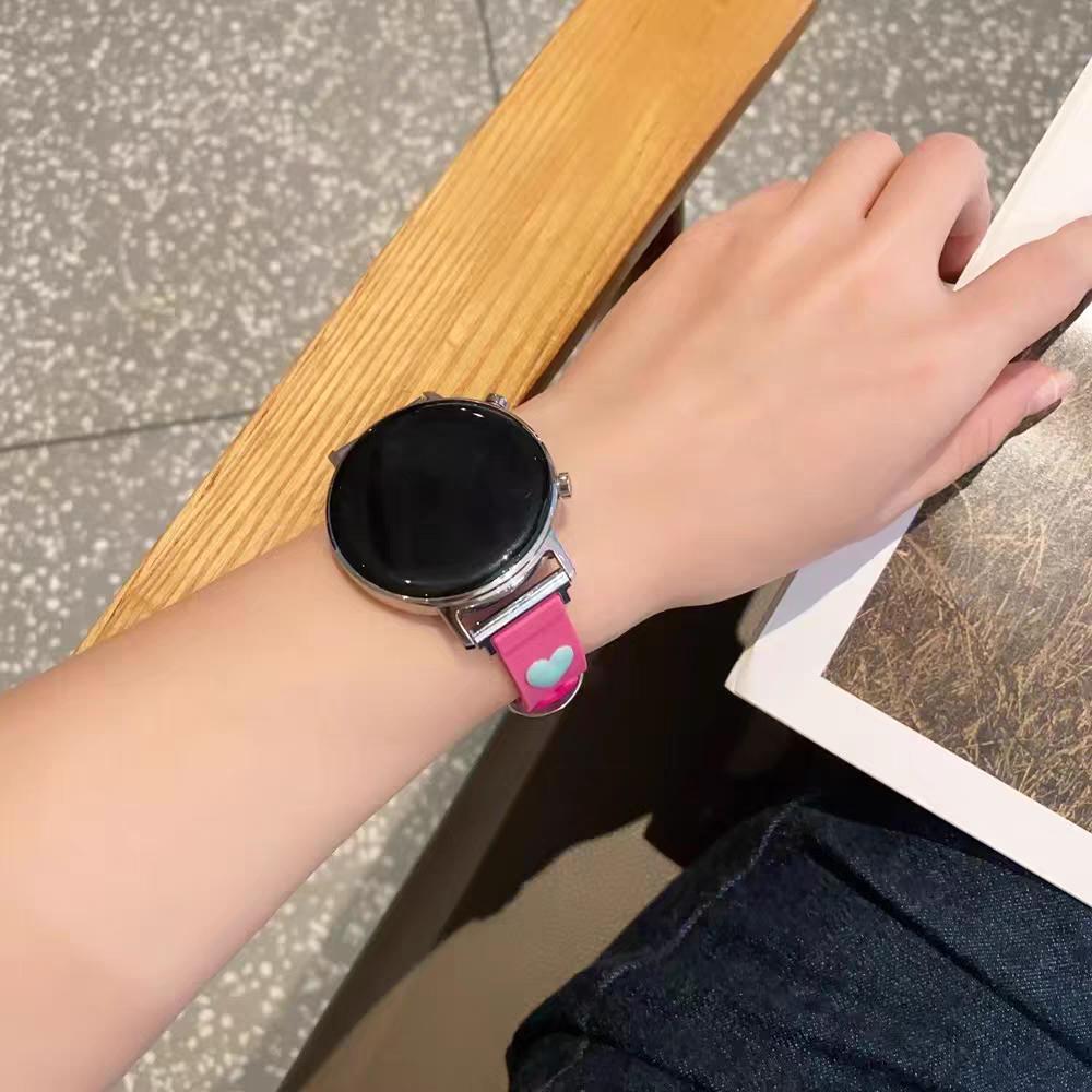 

20mm 18mm 22mm strap silicone loop band For Samsung Galaxy Watch 7 FE 5 Pro 4 6 classic 44mm 40mm sport bracelet correa Galaxy Watch FE 40mm красный