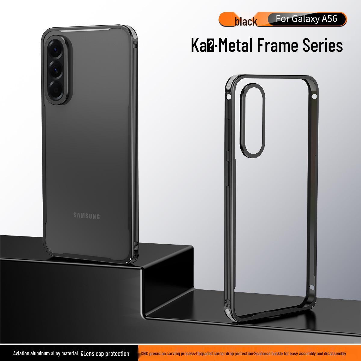 

Совместим с Samsung A164G5GA17A07, Чехол Keshield Seahorse Buckle с Одинарной Рамкой, Защита от Падений, Отвод Тепла. Samsung A17