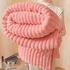Ultra Soft Faux Rabbit Fur Throw Blanket Warm Plush Striped Blankets Conditioning Quilt Multi Functional Sofa Cover Blanket