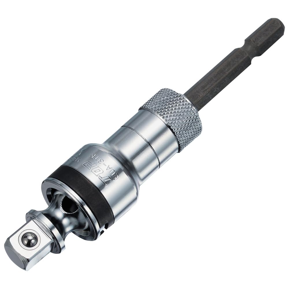 

TOP EUA-3TK Heavy-Duty Universal Socket Adapter for Electric Drills, 9.5mm Drive, 3/8 Drive, 40V Compatible, Made in Tsubame-Sanjo, Japan