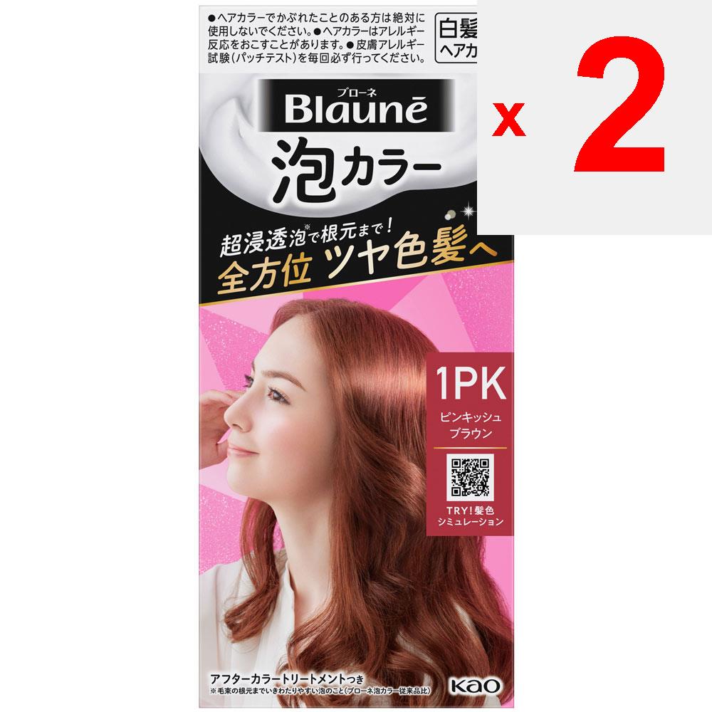 KAO Blaune Bubble Color 1PK Pinkish Brown 108ml (Quasi-drug) Foam for Graying Hair Colorant for Gray Hair For Use In the Entire Dyeing Process (one-ti