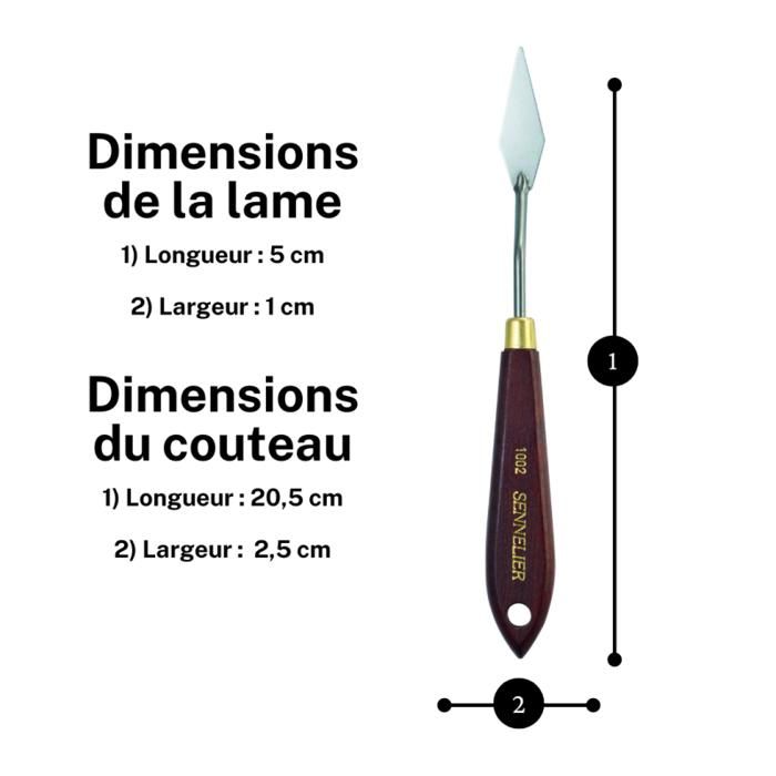 Painting Knife - Sennelier - No. 1002 - Wooden Handle - Steel Blade