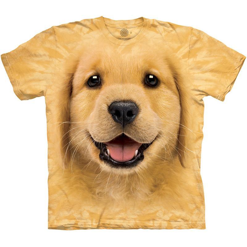 Cute Dog Print T-shirt, Summer Fashion Short-sleeved Fun 3D Animal Print T-shirt, Men's Casual Loose Harajuku Style T-shirt.