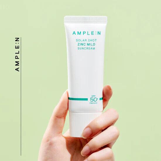 AMPLE:N Sola Shot Zinc Crème Solaire Douce 40ml SPF50+ PA++++