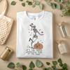 Halloween Skeleton Pumpkin Funny Fall Graphic Tee A166