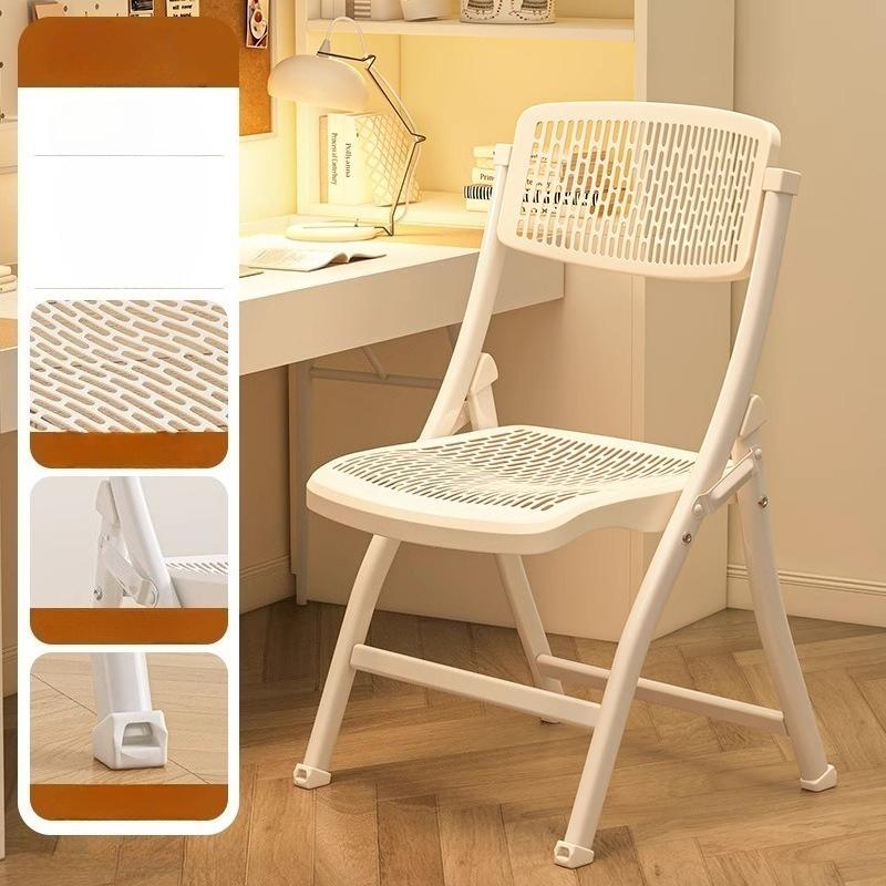 Folding Chair with Backrest – Dormitory Computer Chair, Training & Conference Chair, Household Dining & Office Plastic Stool