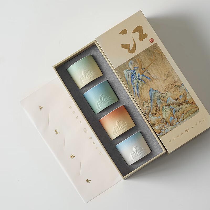

Qianli Jiangshan Cultural Tea Cup Gift Set