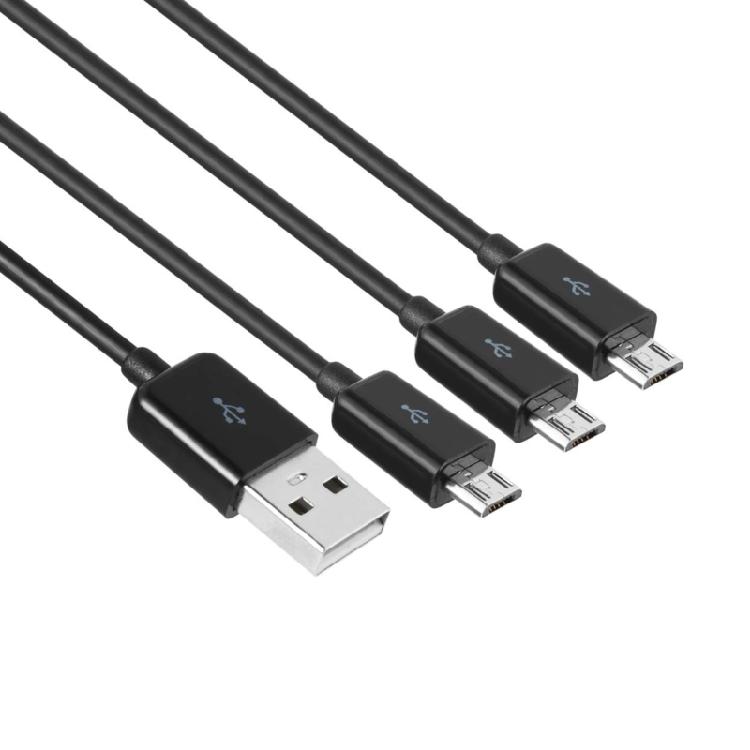 Durability Micro USB Splitter Cables Widely Compatibility Data Sync Charging