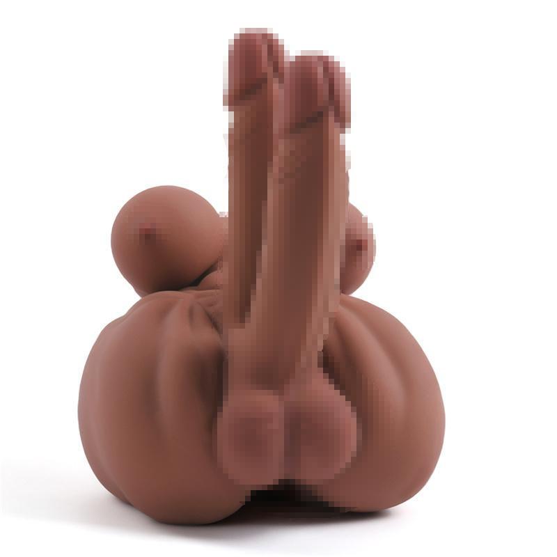 Pecho Realista+Pene+ Ano 4-en-1 Hombres Mujeres Gay TPE Medio Cuerpo Muñeca Sexual Piel Suave y Realista Juguete para Adultos Productos Masturbadores