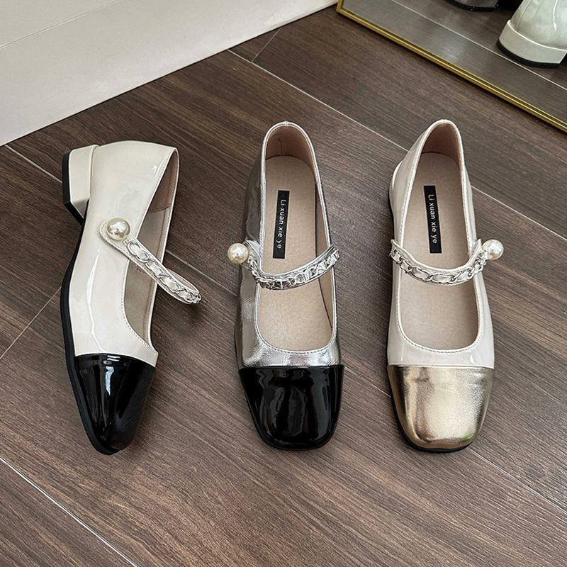 Baotou sandals women's summer new versatile French thick heel single shoes with skirts fairy style Mary Jane women's shoes