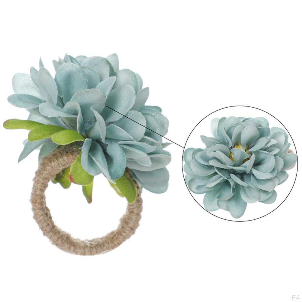 6 Buckle Napkin Rings for Festival Centerpieces Home Kitchen Decor