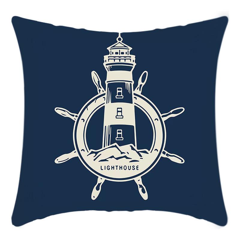 Nowa Poszewka na Poduszkę Ocean Retro Nadruk z Literami Poduszka Domowa Pokrowiec na Poduszkę Sofy
