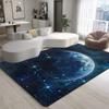 Galaxy Moon Area Rug Mat - Planet Earth In Space Large Rugs Carpet for Home Decor Living Bedroom Dining Room Non-Slip Area Rug