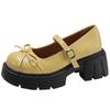 Silver French round head heightening light mouth platform single shoes women's summer 2025 new versatile soft sole Mary Jane small leather shoes