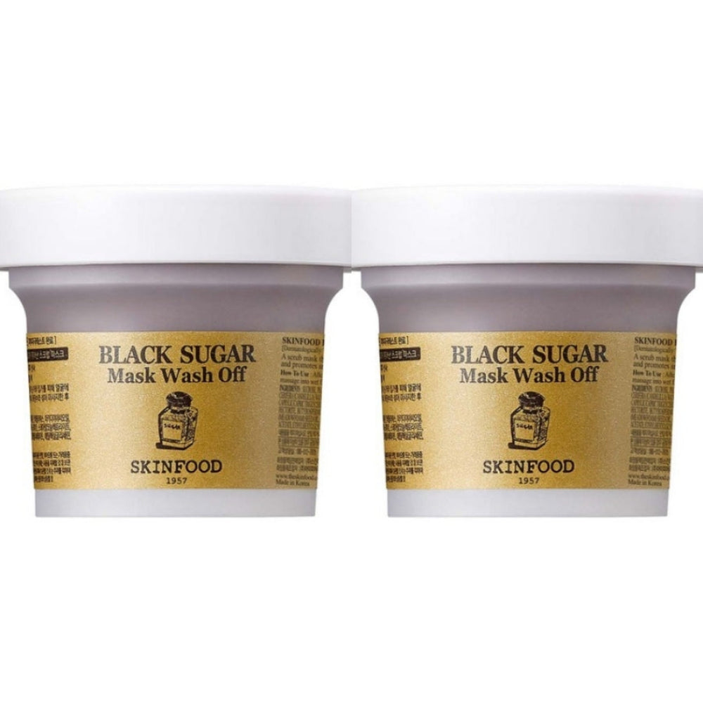 SKINFOOD Black Sugar Mask Wash Off Pack 120g*1Pc/2Pcs/4Pcs