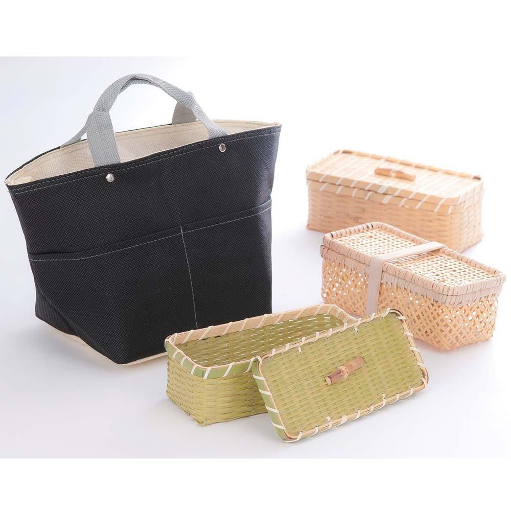 Yamashita Kogei White Bamboo Rubber Slim Lunch Box 32346000