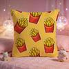 Crispy French Fries Pop Cushion Cover Premium Comfort Reversible Pillow Cove Two In One Design for Any Room  Car Interior