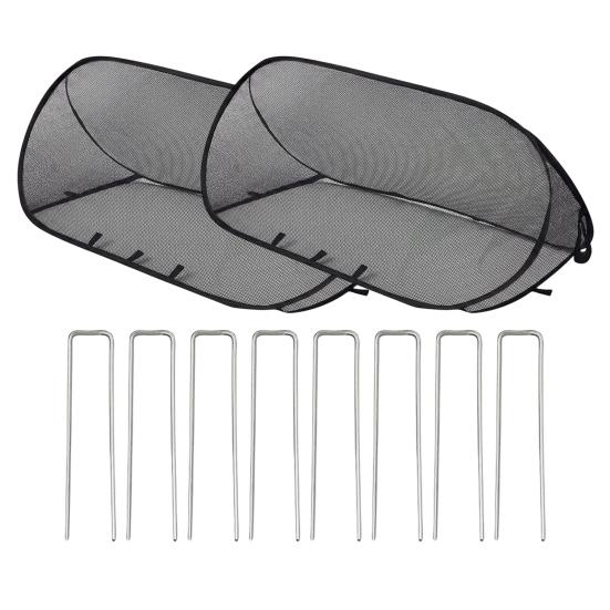 Pop Up Plant Cover Garden Mesh Seedlings Protector with Ground Stakes Garden Row Raised Bed Cover for Vegetables Fruits Herbs from Insects Birds