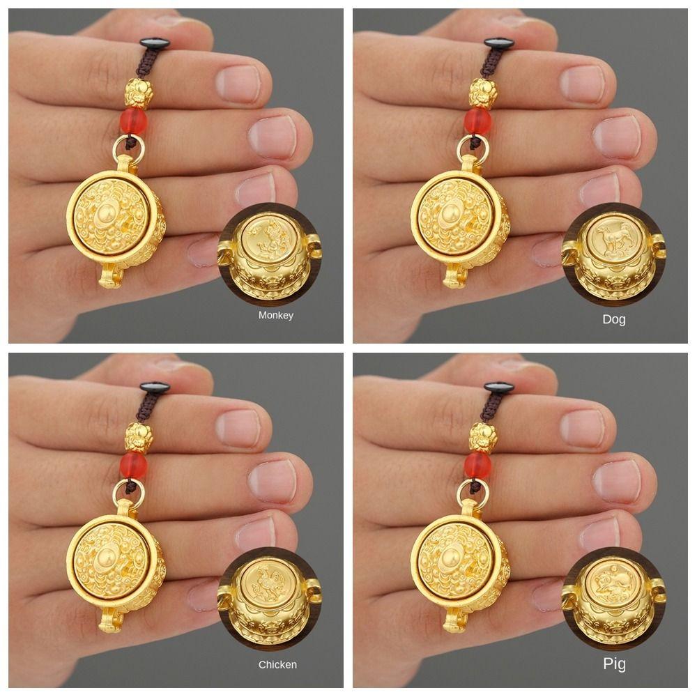 2 Pcs Special Pattern Keys Accessory Zinc Zinc Zinc Alloy Car Key Chain 2 Pcs Zodiac Keychain  Lovely Gift