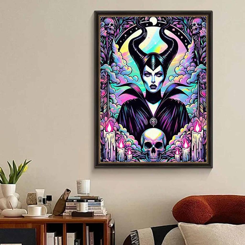 Full Round Diamond Painting Evil Witch Princess Art Rhinestone Picture Mosaic DIY 5D Cross Stitch Embroidery Home Decoration