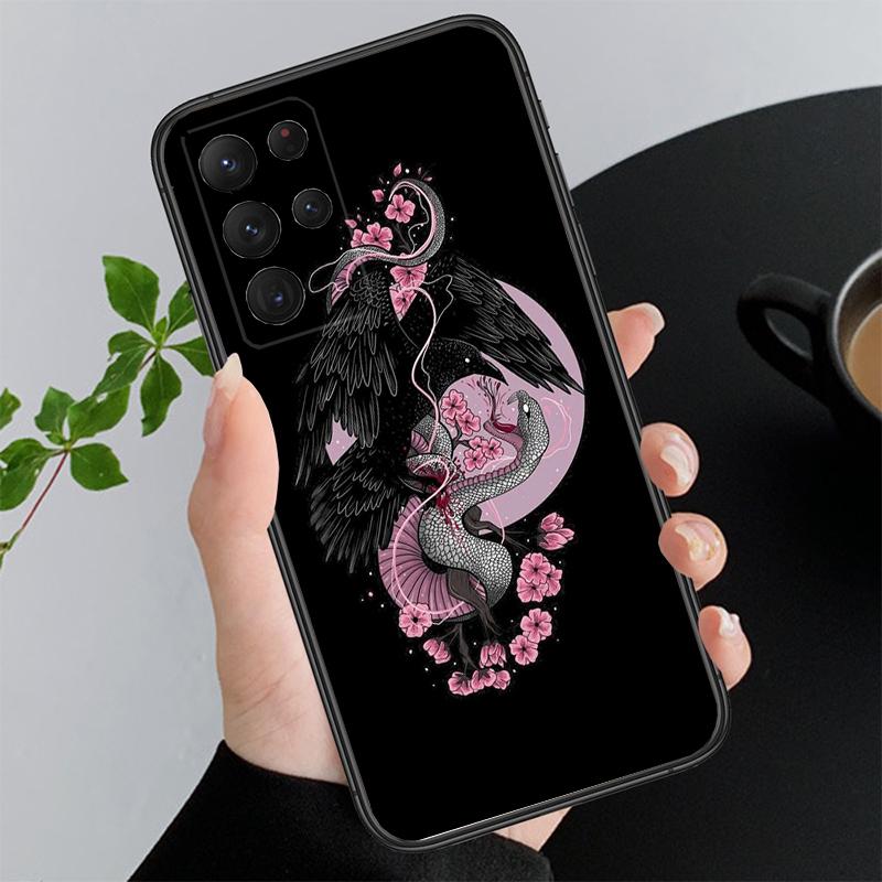 Snake Art Funda Phone Case For Samsung Galaxy S25 S24 S23 S22 S21 Ultra S24 S23 S22 S21 S25 Plus S24 S25 FE