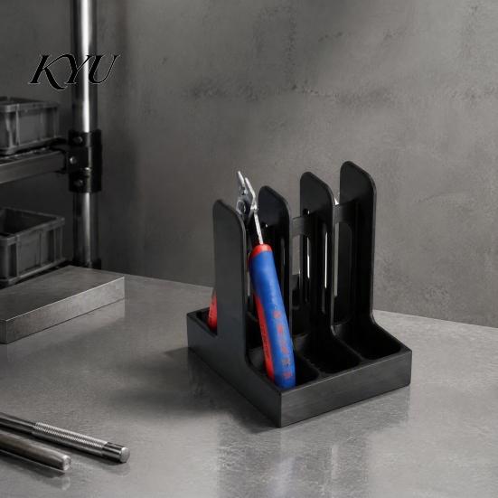 Vertical Pliers Storage 3D Printed Gridfinity Organizer, 3/6 Slot Plier Holder Rack, Needle Nose Rack Desktop Tool Tray for Pliers, Diagonal Cutters,