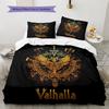 Viking battle axe  Pattern Bedding Quilt Set Quilt Cover Pillowcase Home Decoration  Gift (1 * duvet cover + 2 * pillowcase, without core)