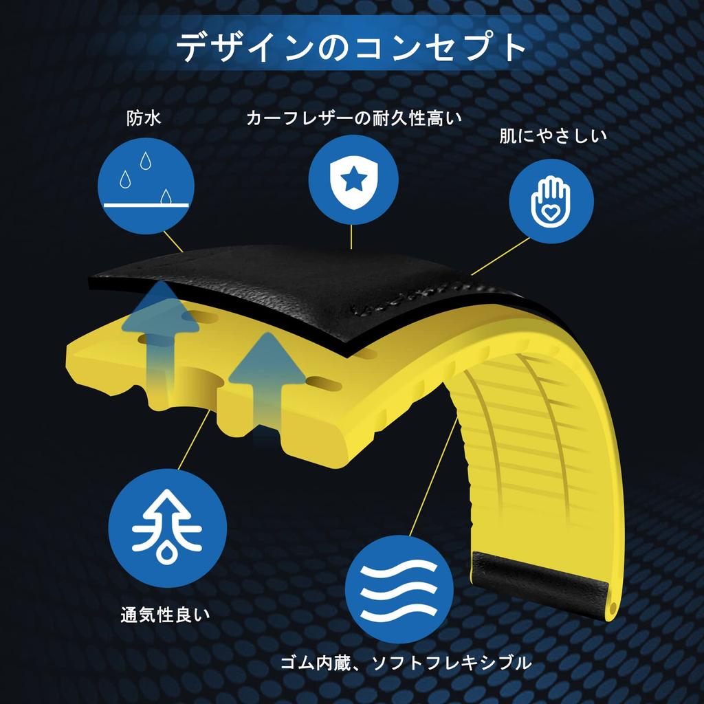 Pulseira de Couro BINLUN com Híbrido Interno Respirável de Liberação Rápida Relógio Smartwatch Unissex Prata Borracha, Pulseira, Pulseira, (Preto, 22mm, Fivela)