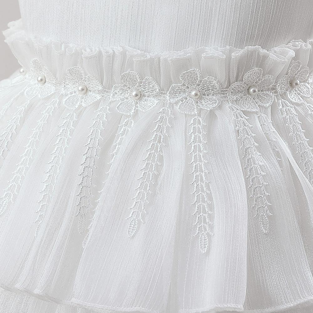 White Teenage Bridesmaid Girl Long Evening Dress Children Kids Dresses for Girls  Graduation Communion Gown Prom Party Lace Dress Buy cheaply on Joom