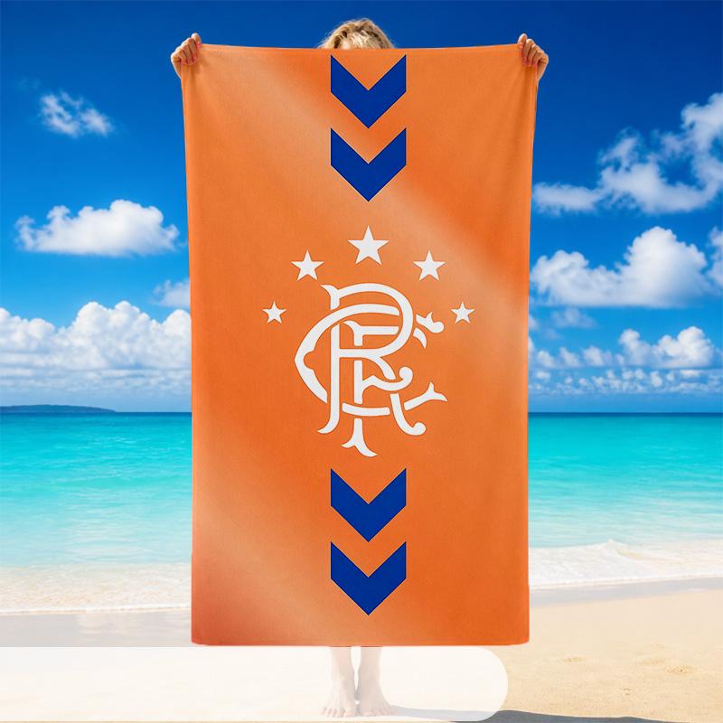 Quick Dry Beach Towel Rangers FC Pattern, Lightweight Absorbent Towel for Pool Beach Vacation Use