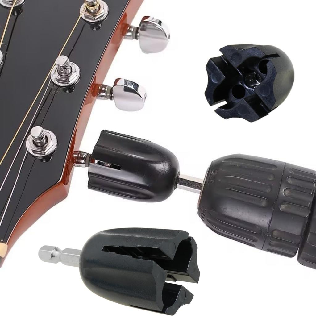 Miwayer Guitar String Winder Head Hex Electric Drill Tuning Peg Puller Tool for Electric Acoustic Guitar Bass Repair Maintenance