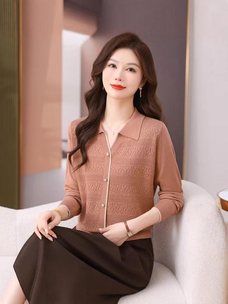 Women's Fashionable V-Neck Woolen Sweater - Slimming, Versatile, Beautiful Autumn Top