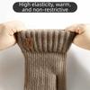 Plush Thickened Warm Finger Mittens Double Layer Warm Knitted Gloves Fashion Gloves  Cold Outdoor