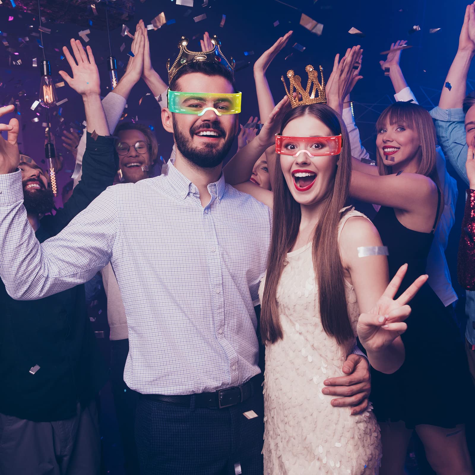 Светящиеся очки со светодиодной подсветкой — фото 5