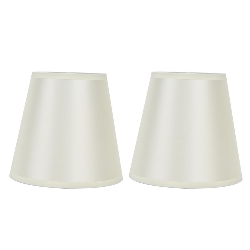 2PCS Modern Fabric Lampshade Clip On Wall Lamp Chandelier Lamp Shade for E14 Screw Table LightPT11 Beige