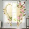 Liebe rosa Rose Schmetterling Tüll Fenster Vorhang für Wohnzimmer moderne durchsichtige Vorhang für Schlafzimmer Küche Vorhänge individuell