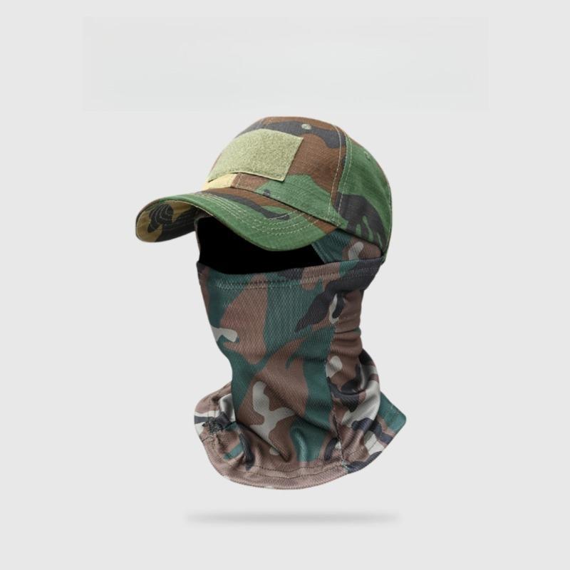 Camouflage baseball cap mask set tactical outdoor hiking, mountain climbing, fishing, sun protection, duckbill cap