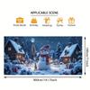 1 piece holiday snowman scene garage door flag - easy to install modern outdoor design suitable for home and party decoration