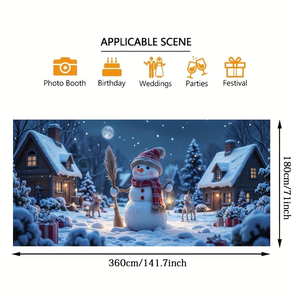 1 piece holiday snowman scene garage door flag - easy to install modern outdoor design suitable for home and party decoration