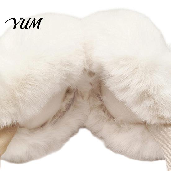 Soft Plush Earmuffs for Cold Weather Women's Winter Ear Muffs, Faux Rabbit Fur Warmers Protection Muffs Daily Use Sports Commuting, Fluffy Outdoor